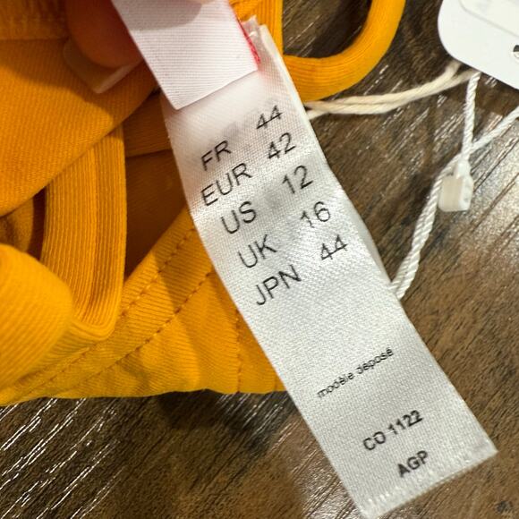 Eres Agent Belt Bikini Top Burnt Yellow Retro Faux Tortoise Shell Buckle US 12 - Picture 3 of 7